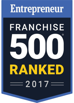 Entrepreneur Franchise 500 Ranked 2017 badge
